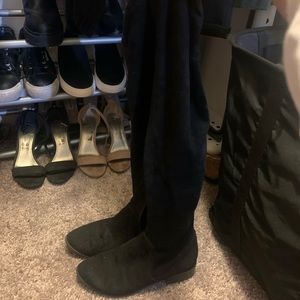 Aldo Knee-high Black Suede Boots (size 5)